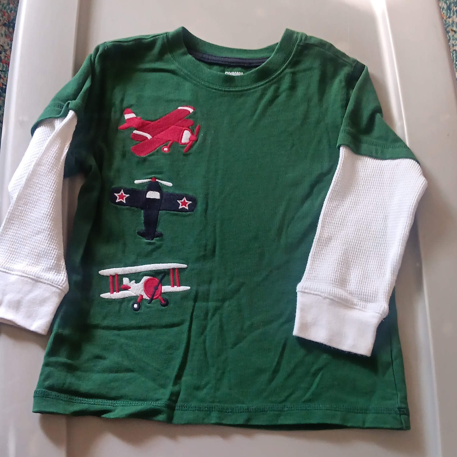 Gymboree Layered Look Airplane Graphic Tee